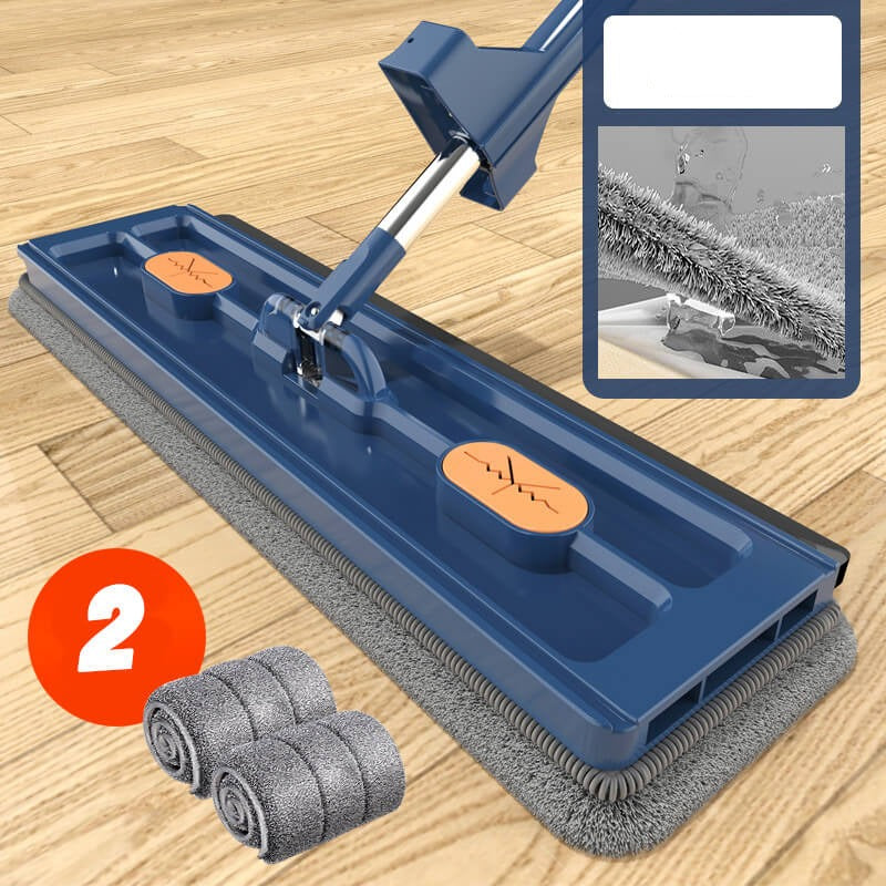 HydroClean™ 3-in-1 mop - Ingebouwde vloerwisser - 360° roterende mopkop - Ingebouwde ontwateringsschraper