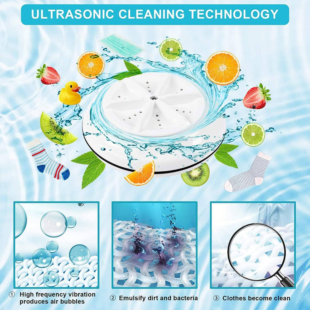 QuickWash™ Automatische Ultrasone Draagbare Wasmachine - Voor Kleding en de vaat