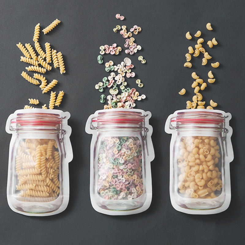 Eco-Mason™ Herbruikbare en Milieuvriendelijke Zip-Jar Bags - Set van 20 stuks