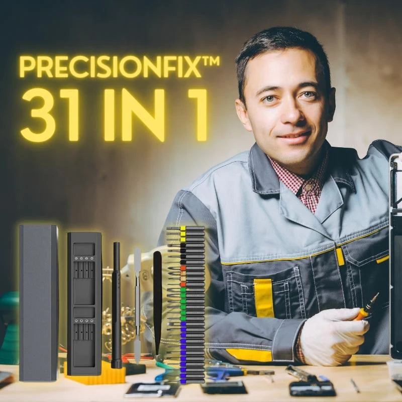PrecisionFix™ - 31 in 1 schroevendraaierset voor probleemloze reparaties